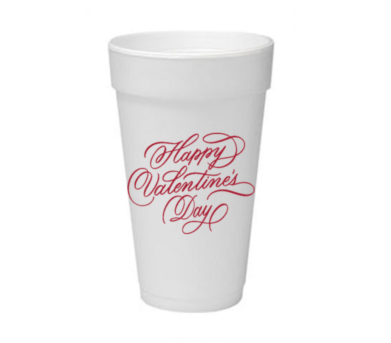 Foam Cups - Happy Valentine's Day