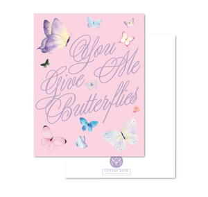 Cards - You give Me Butterflies - Pink