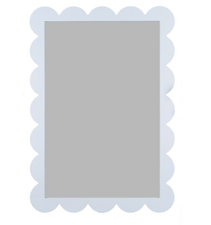 Cherie Wall Mirror - Scalloped Pastel Coastal Blue