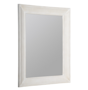 Fluted Wall Mirror - White