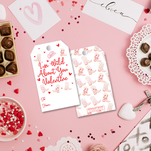 Wild About You Valentine Gift Tags