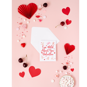 Cards - Wild About You Valentine - White